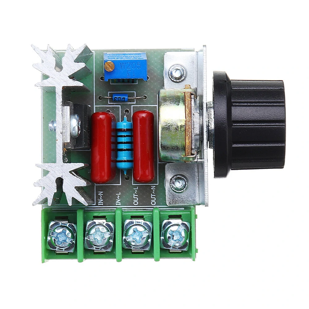 2000W 220V Speed Controller SCR Voltage Regulator Dimming Dimmer Thermostat Module Board — view 6