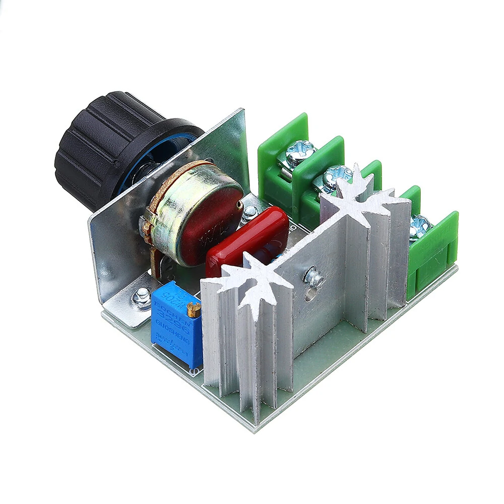 2000W 220V Speed Controller SCR Voltage Regulator Dimming Dimmer Thermostat Module Board — view 7
