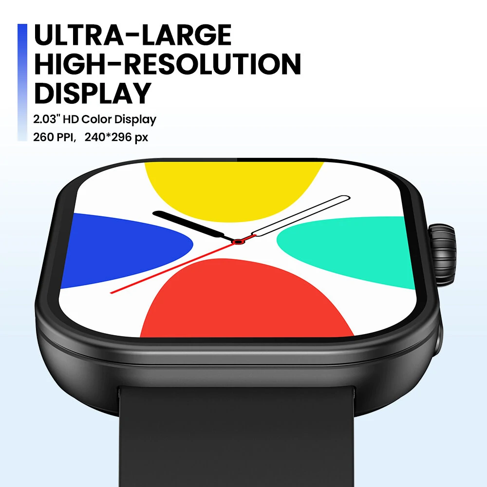[2024 World Premiere]NEW Zeblaze Btalk Plus Ultra-large 2.03 inch HD Display Aluminum Nacigation Crown Voice Calling HiFi bluetooth Phone Calls Health and Fitness Tracking Smart Watch — view 3