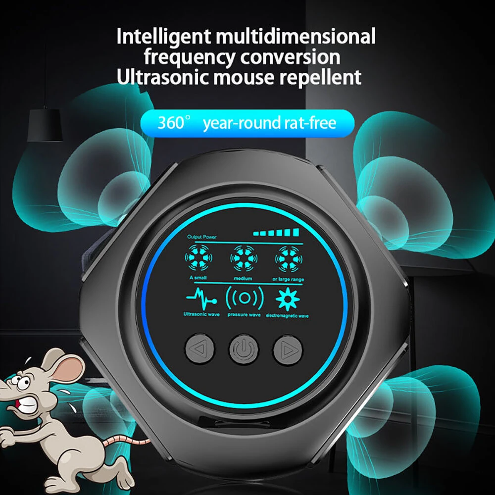 20kHz - 45kHz Ultrasonic Mouse Repeller High Power Mosquito Repeller Insect Repeller 360° Repeller for Large Homes Warehouses Hotels And Office Spaces — view 4