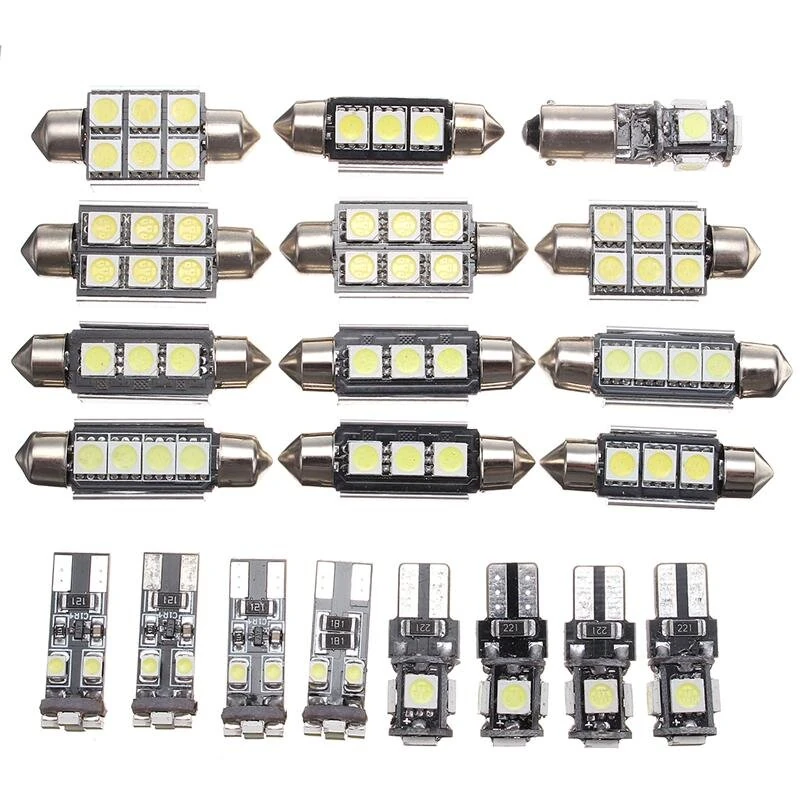 20pcs 6000K Car LED Light Decoding Reading Light Set White Light License Plate Light for Mercedes/Benz C W204 2008-2015 — Pricio