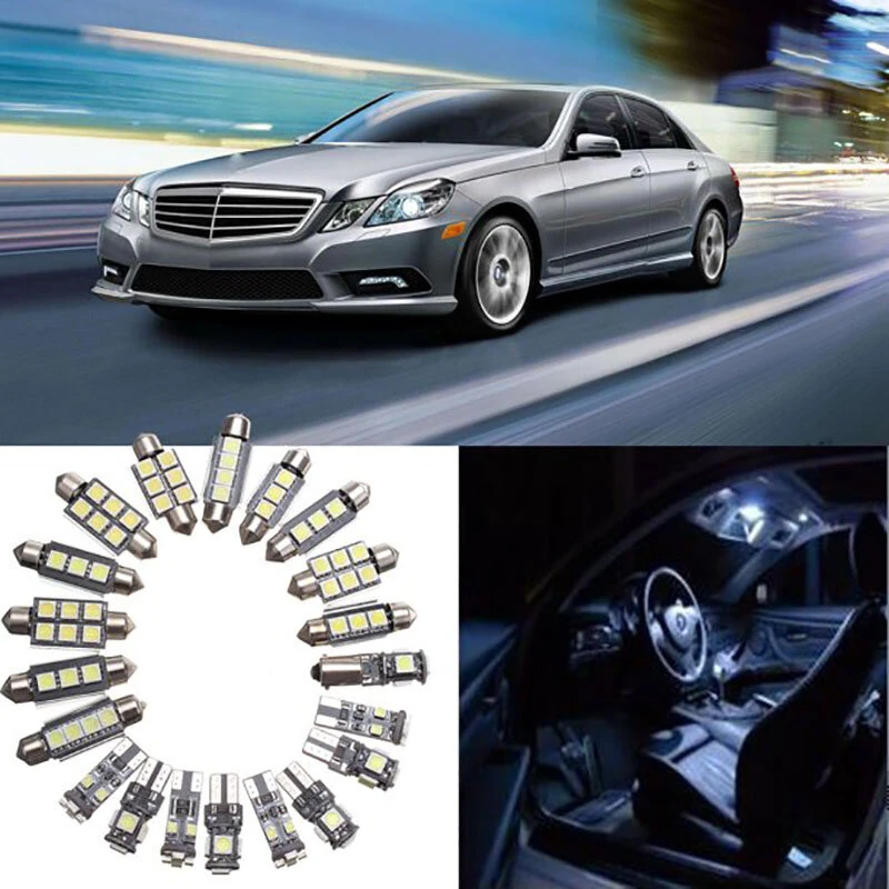 20pcs 6000K Car LED Light Decoding Reading Light Set White Light License Plate Light for Mercedes/Benz C W204 2008-2015 — view 8