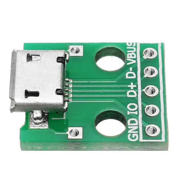 20pcs Micro USB To Dip Female Socket B Type Microphone 5P Patch To Dip 2.54mm Pi — view 5