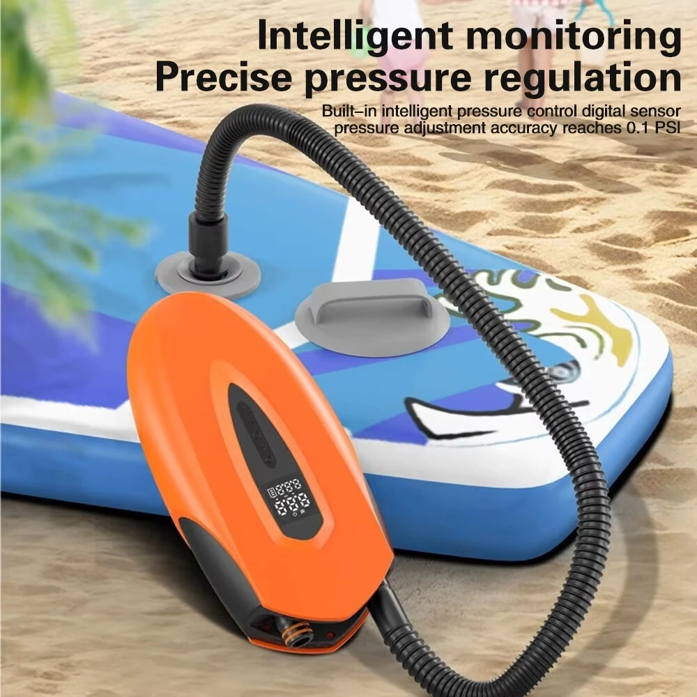 20PSI Electric Air Pump for Paddle Board 12000mAh Cordless 12V DC for SUP Inflator with Auto Shut Off for Kayak Inflatables — view 4