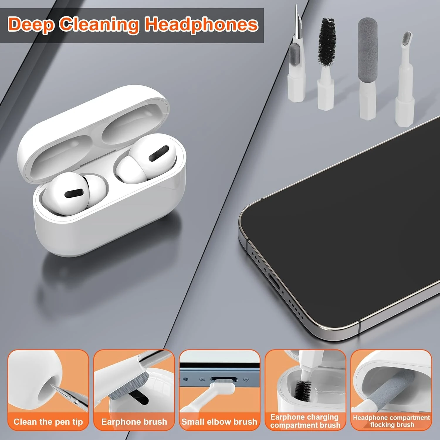 21-in-1 Upgraded Electronic Keyboard Cleaning Kit with Mini Vacuum for Laptop, iPad, Phone, Camera, Earbud Cleaning Multifunctional Computer Screen Cleaning Brush Tools — view 7