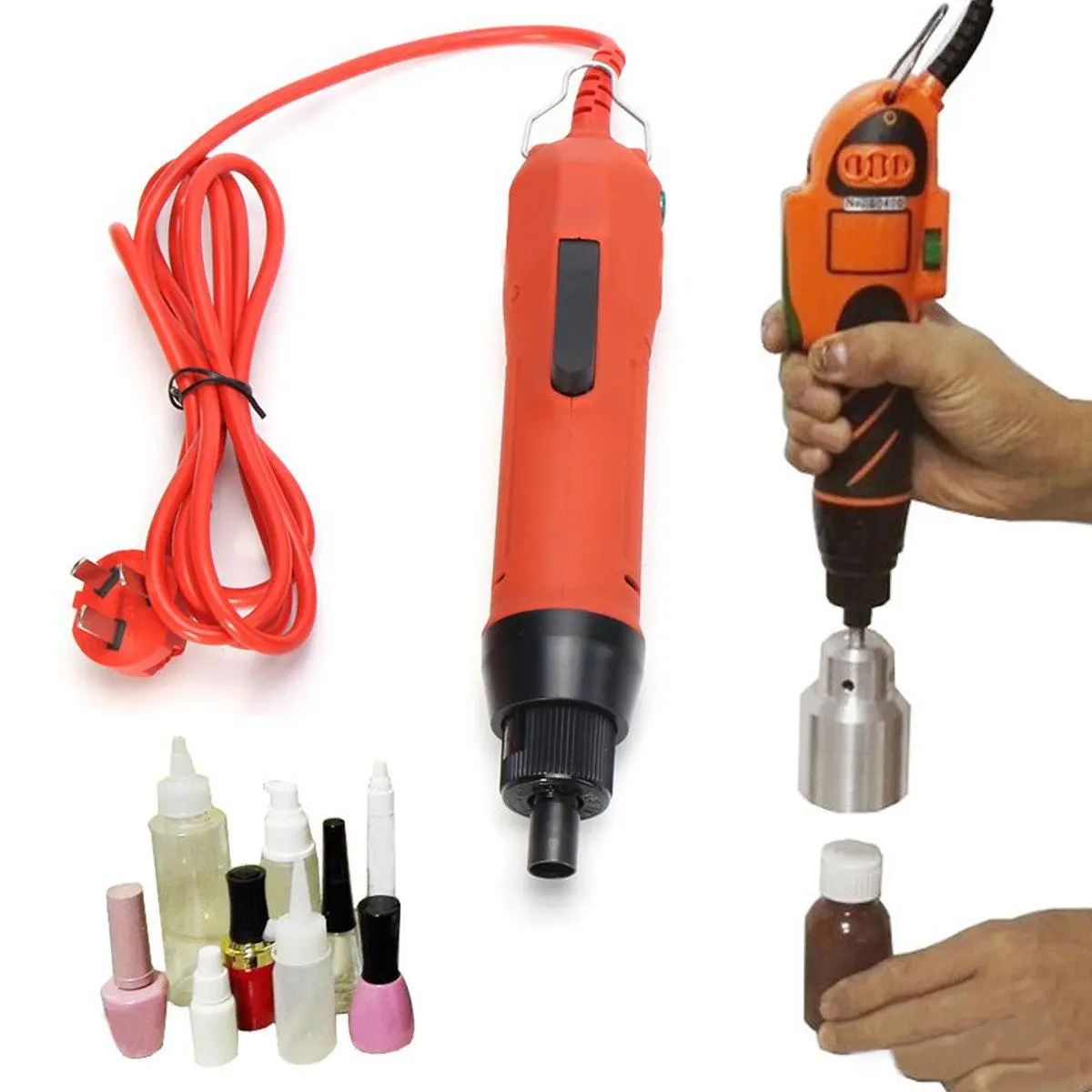 220V Handheld Electric Bottle Capping Machine Cap Sealer Sealing Machine — view 5