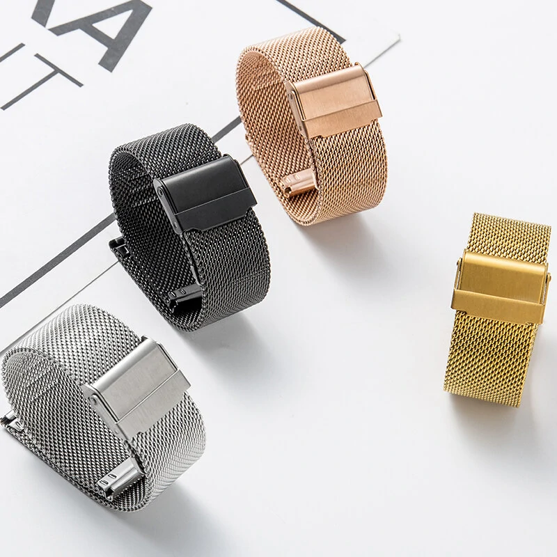 22mm Quick Release Steel Mesh Belt Replacement Strap for Zeblaze Smart Watch — view 7