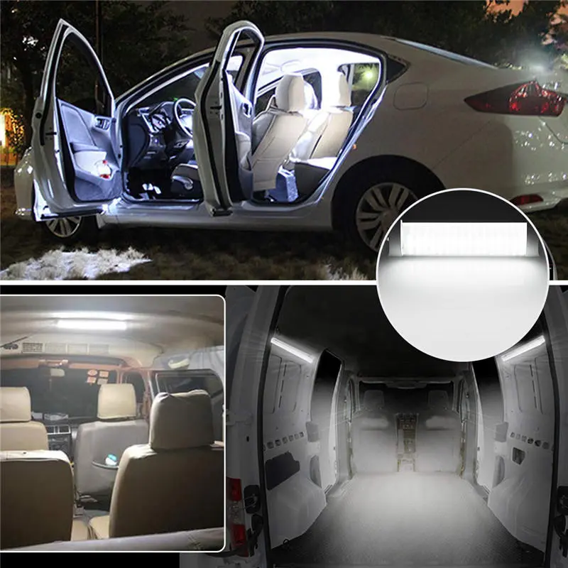 23CM 5W 72 LED White Interior Dome Lights Bar DC 24V 6000K White with Switch for — view 11