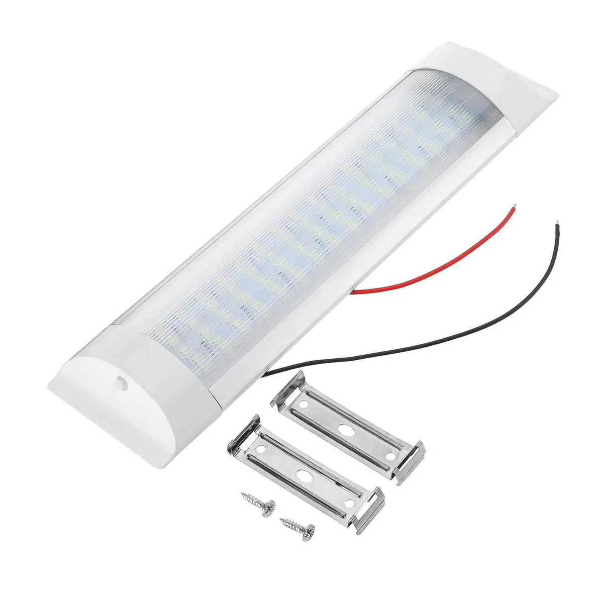 23CM 5W 72 LED White Interior Dome Lights Bar DC 24V 6000K White with Switch for — view 2