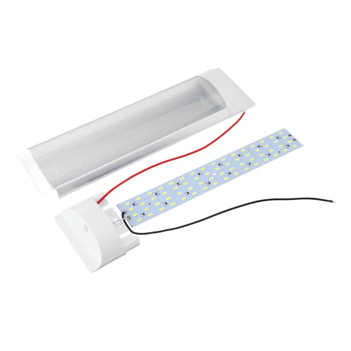 23CM 5W 72 LED White Interior Dome Lights Bar DC 24V 6000K White with Switch for — view 5