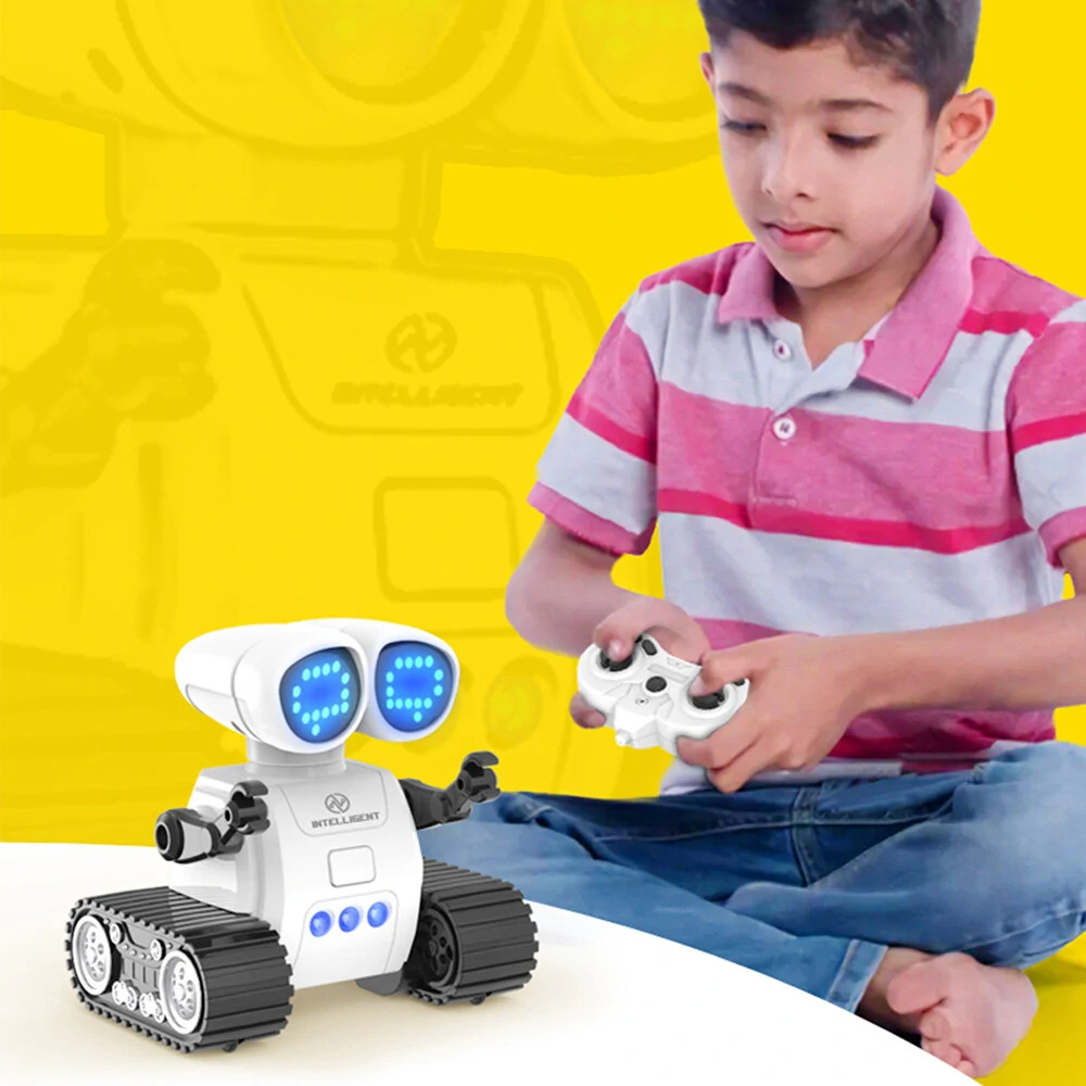 2.4GHz Mini Remote Control Programming Robot Multifunctional LED Lights Control Omnidirectional Marching Robot Toy for Children — view 6