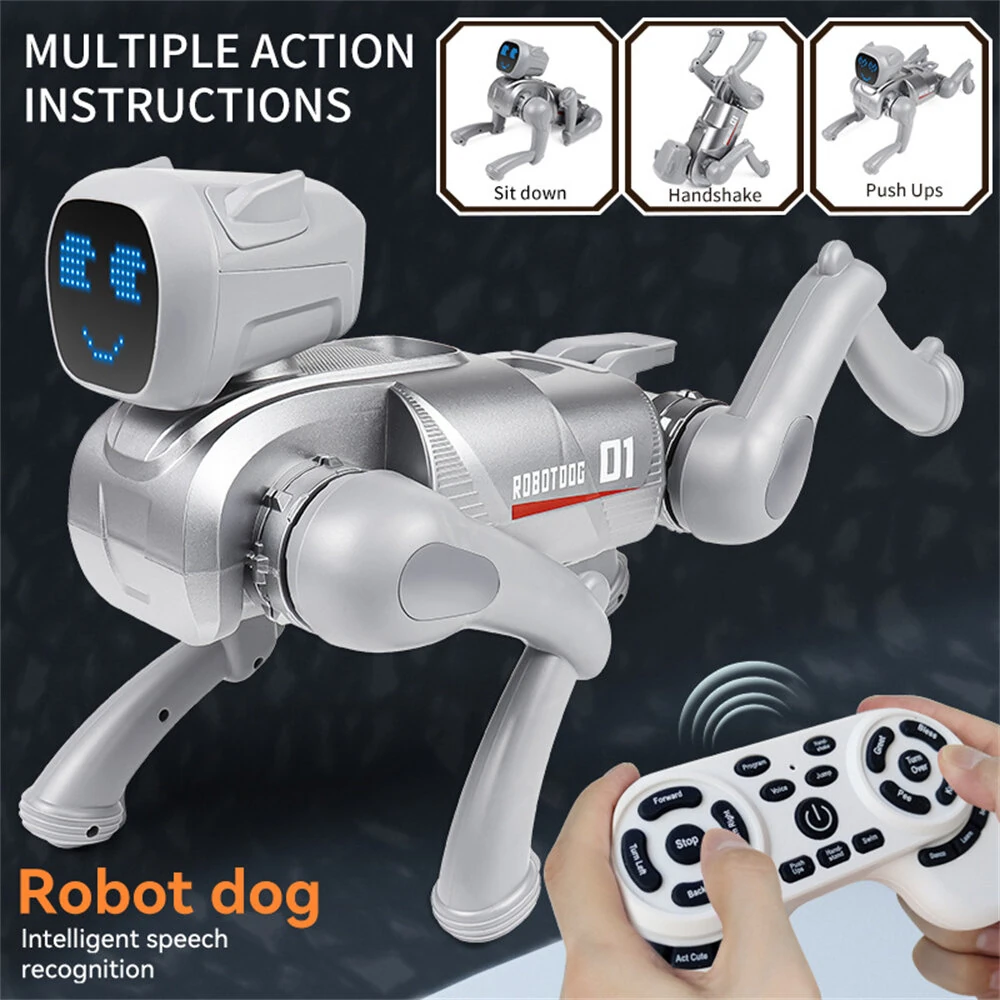 2.4GHz Remote Control Mechanical AI Intelligent Robot Dog Programming Interactive Toy Voice App Bluetooth Control for Children Gift — view 8