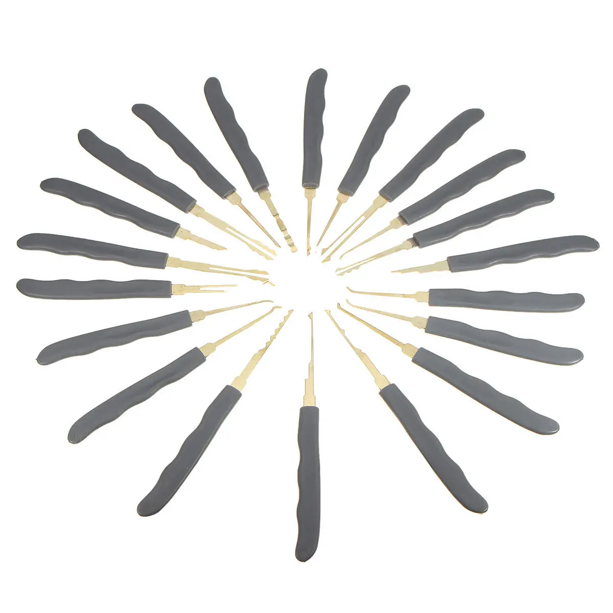 24pcs Single Hook Lock Pick Set with 1Pc Transparent Lock Locksmith Practice Training Skill Set — view 7