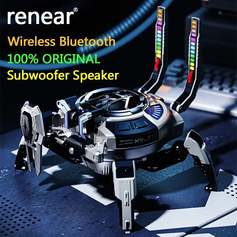 2500mAh Machine Audio Dynamic RGB Lighting Bluetooth Speaker Wireless Subwoofer HIFI Box Sound Desktop Home Hi-Res Stereo — view 4