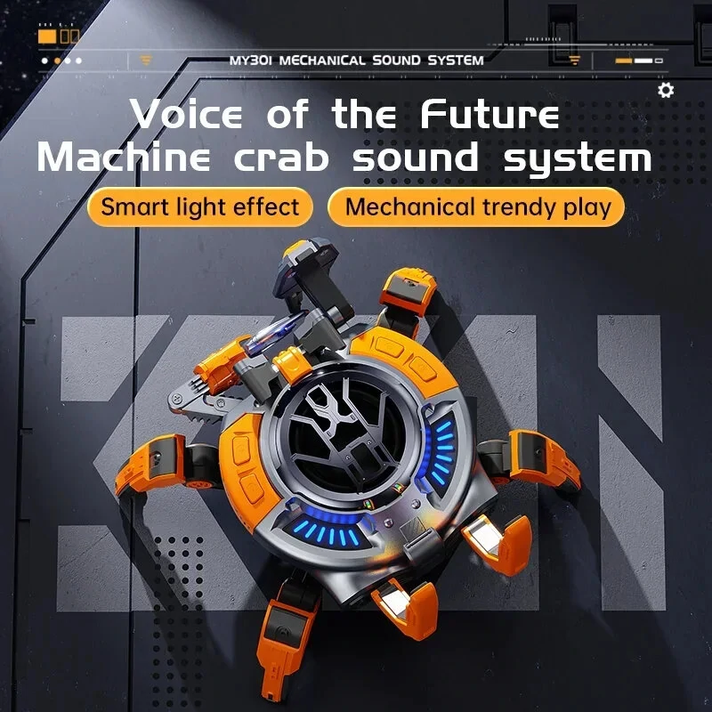 2500mAh Machine Audio Dynamic RGB Lighting Bluetooth Speaker Wireless Subwoofer HIFI Box Sound Desktop Home Hi-Res Stereo — view 5