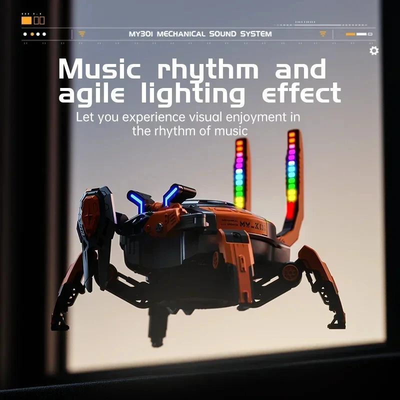 2500mAh Machine Audio Dynamic RGB Lighting Bluetooth Speaker Wireless Subwoofer HIFI Box Sound Desktop Home Hi-Res Stereo — view 6