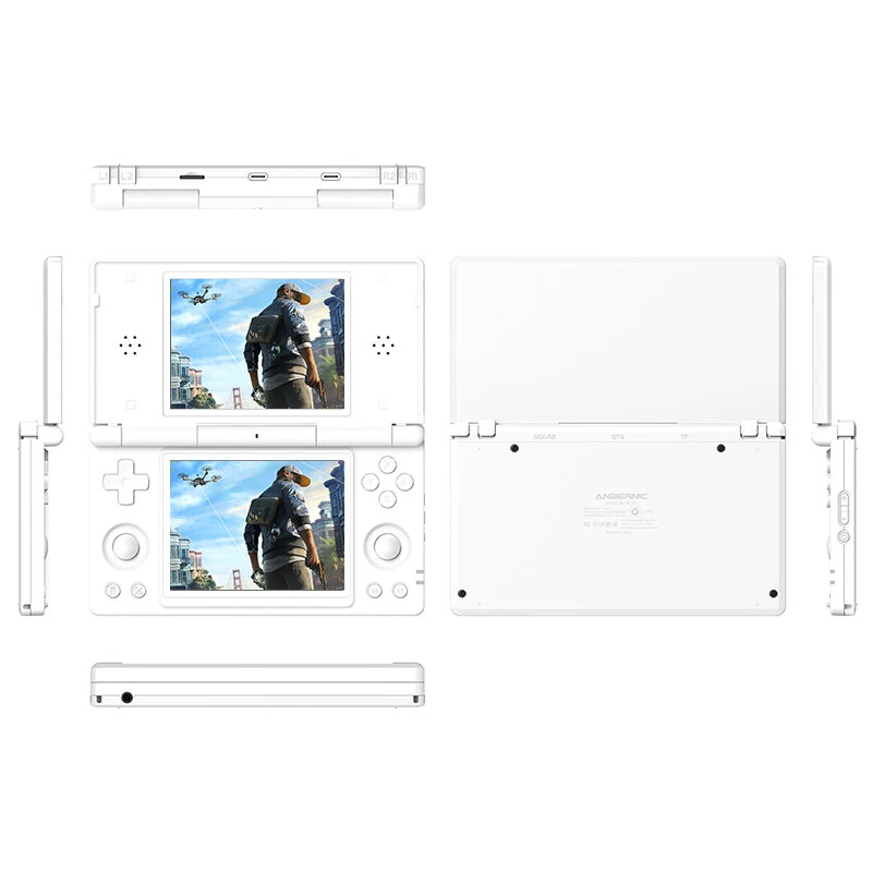 [256G] Anbernic RG DS Handheld Game Console 9000+ Games Dual Screen Android 14.0 4-Inch IPS Touchscreen 4000mAh Battery Multiplayer Retro Game Console Built-in Dual HiFi Stereo Speakers Six-axis Gyro Function — view 6