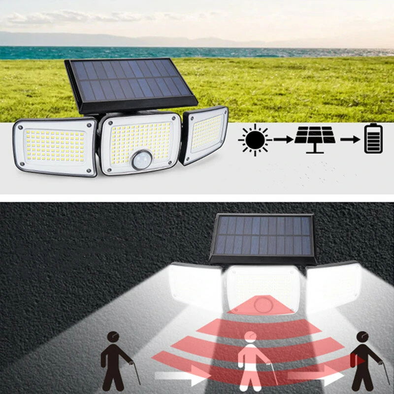 280LED Waterproof Solar Light Motion Sensor Outdoor Body Sensor Light Separate Solar Wall Lamp Street Light — view 4