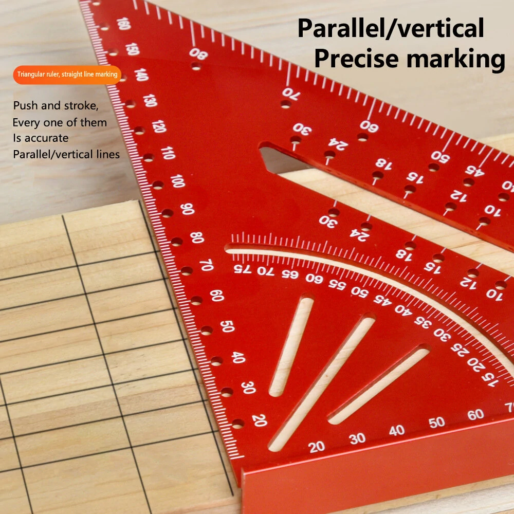 2in1 Aluminum Alloy Triangle Ruler Multifunctional Tool for Precise Line Drawing with Frequently used Fixed Positioning Angles Robust and Long-lasting Design — view 5