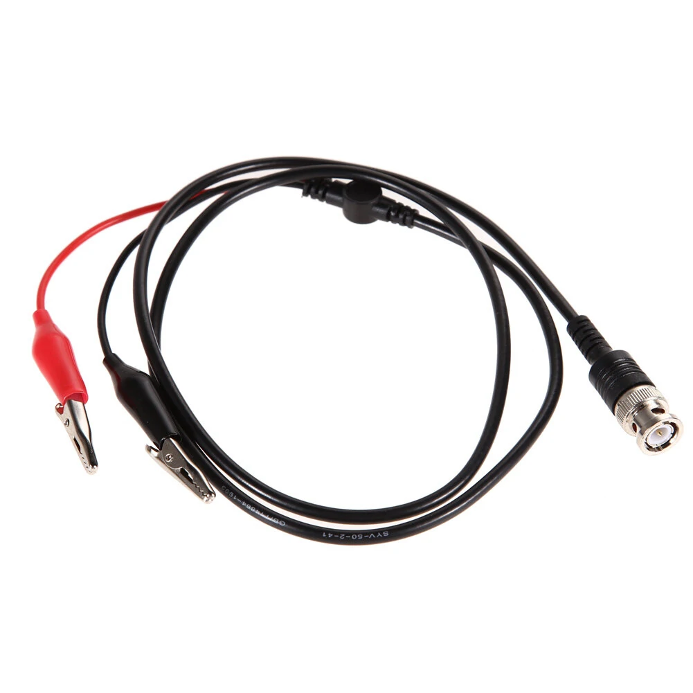 2pcs 110cm BNC Q9 to Dual Alligator Clip Oscilloscope Test Probe Leads — view 3