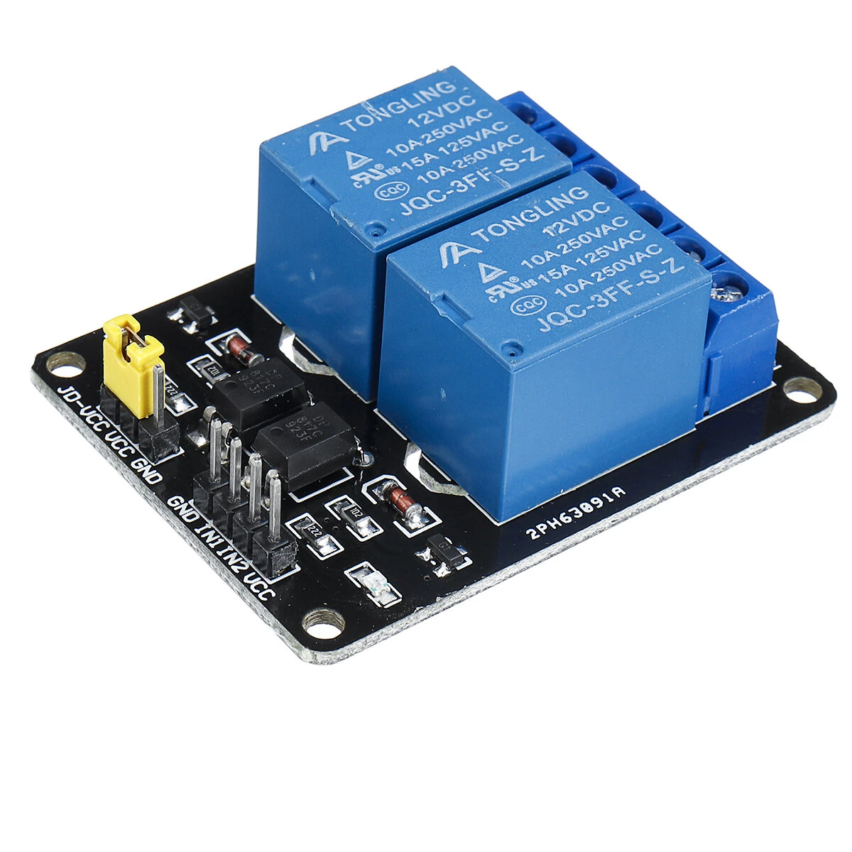 2Pcs 12V 2CH Channel Relay Module With Optocoupler For PIC AVR DSP ARM — view 2