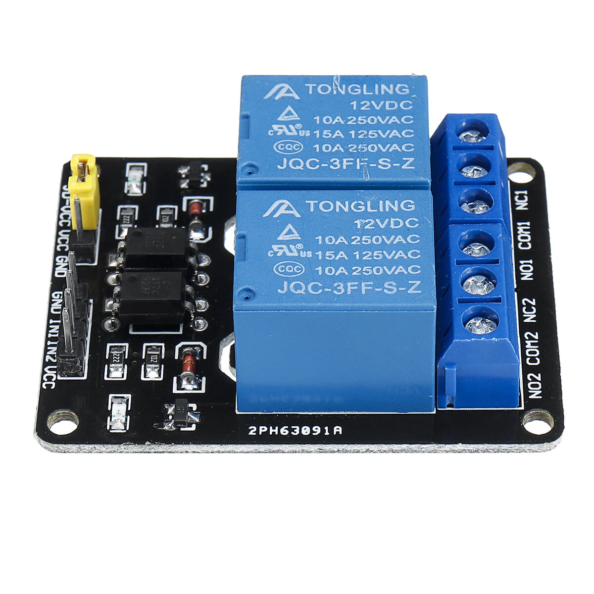 2Pcs 12V 2CH Channel Relay Module With Optocoupler For PIC AVR DSP ARM — view 4