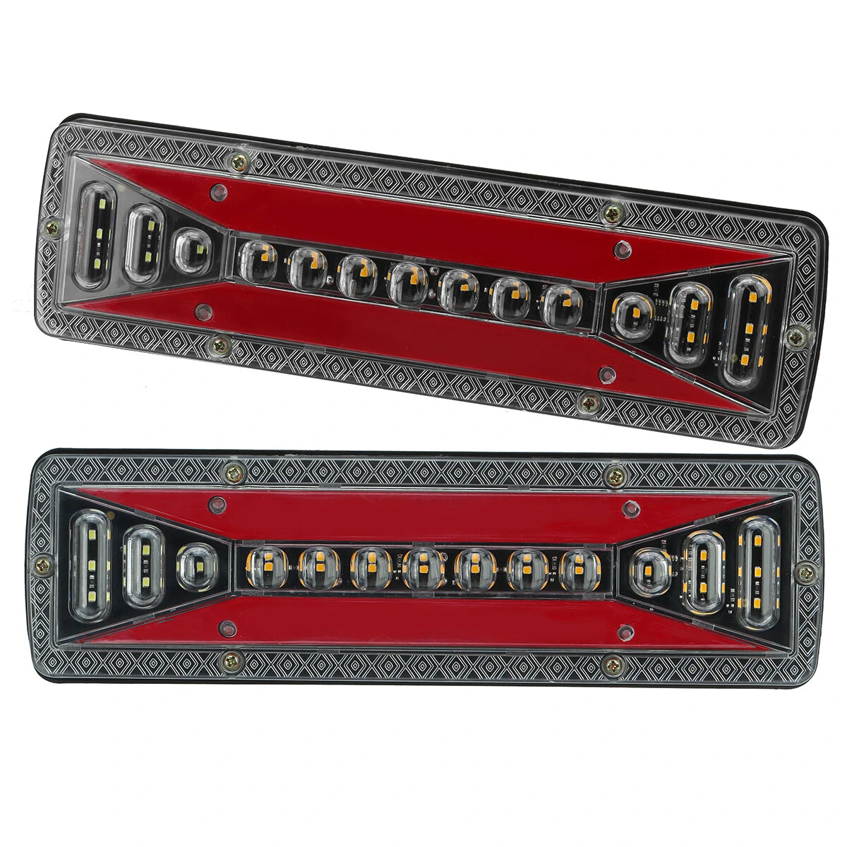 2pcs 12V 37LED Flowing Rear Tail Light Turn Signal Brake Reverse Lamp For Trailer Truck Lorry — view 4
