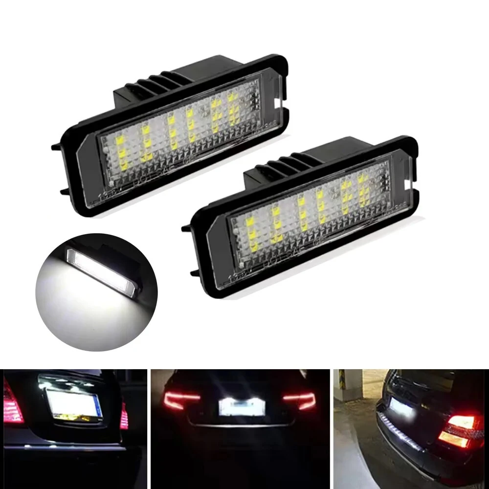 2PCS 12V LED License Plate Lights White Light 1K8943021 3D0943021A 3C5943021 1J6943021B for Volkswagen Golf 4/5 — Pricio