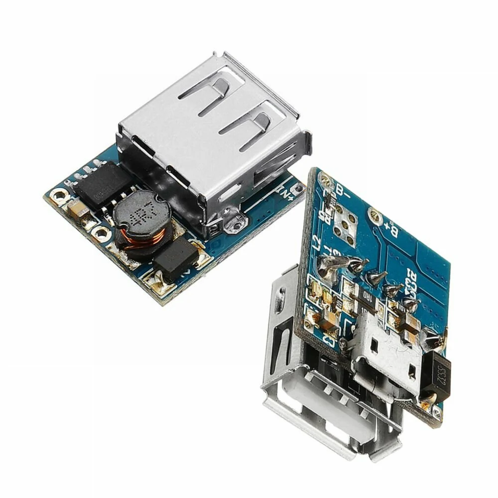 2Pcs 5V Lithium Battery Charger Step Up Protection Board Boost Power Module Micro USB Li-Po Li-ion 18650 Power Bank Charger Board DIY — view 2