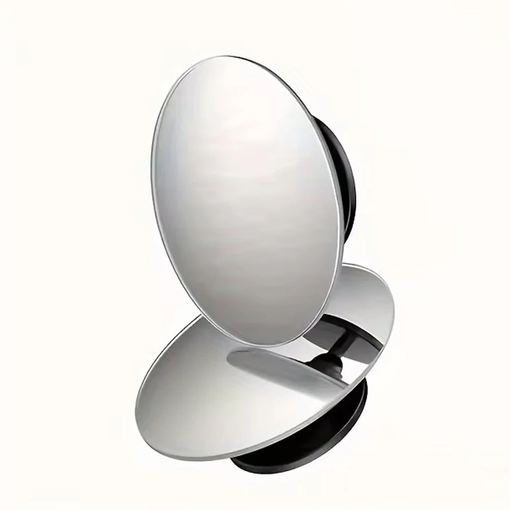 2PCS Car Blind Spot Mirror 360° Adjustable HD Glass Wide Angle Rearview frameless Round frame Convex Blind Spot Mirror Safety Driving Wide Angle Adjustable Clear Rearview Mirror — Pricio