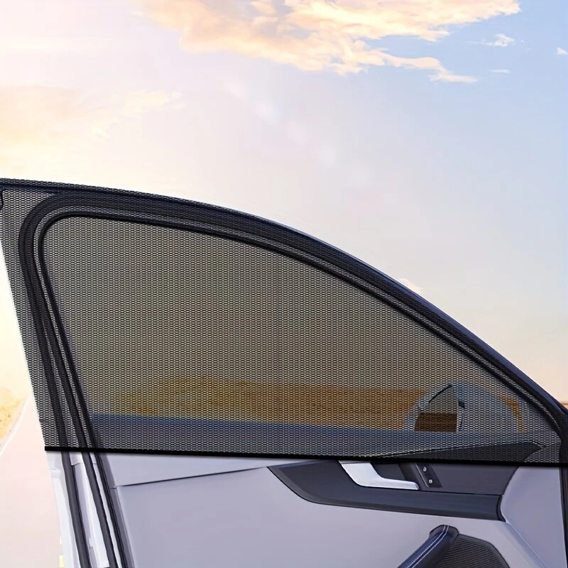 2PCS Car Sun Shade Side Window Curtain Visor Anti-Mosquito Mesh Cover UV Protector Car Curtain Sunshade Net — Pricio