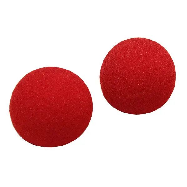 2PCS Close-Up Magic Street Trick Soft Sponge Ball Props Clown Nose