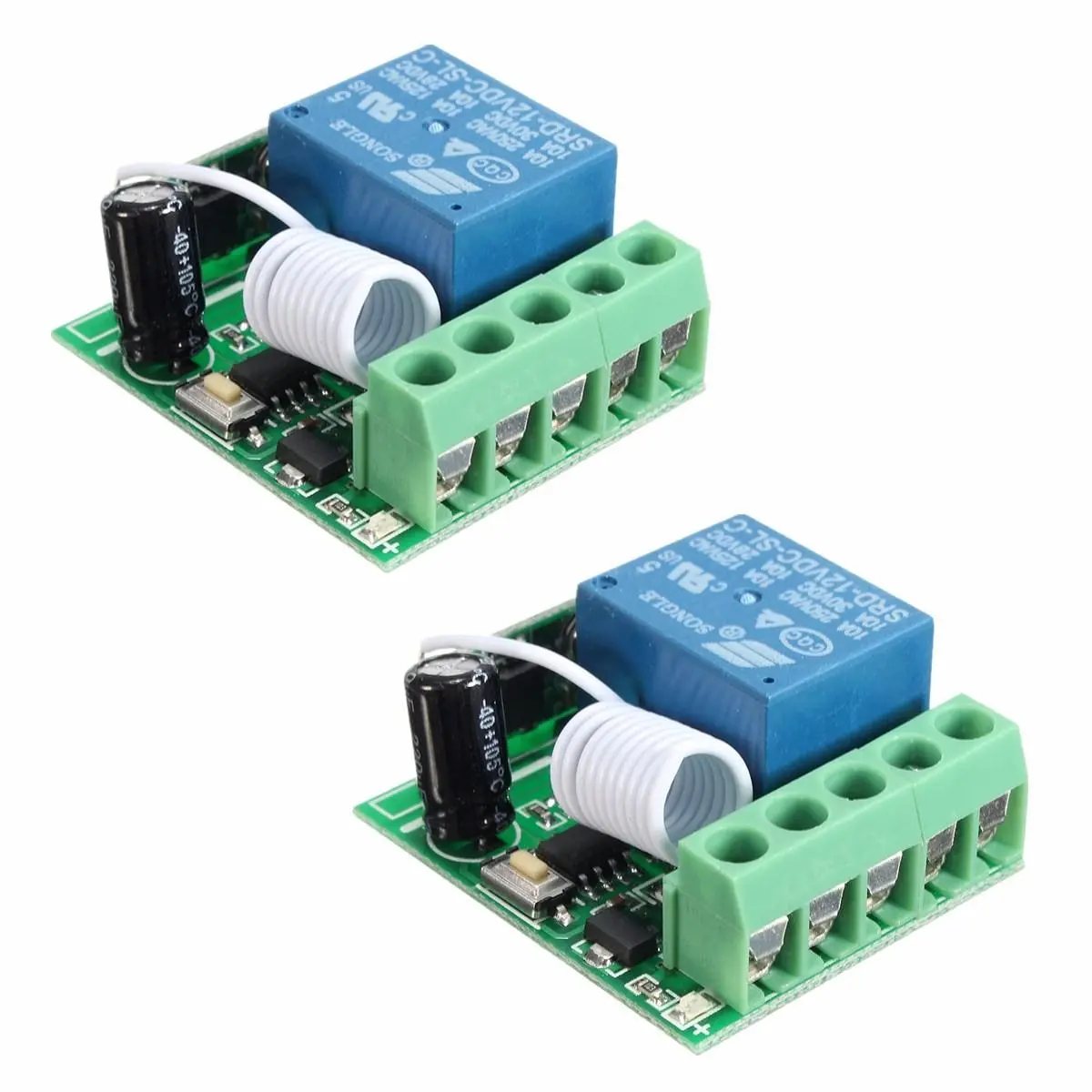 2Pcs DC12V 10A 1CH 433MHz Wireless Relay RF Remote Control Switch Receiver — Pricio