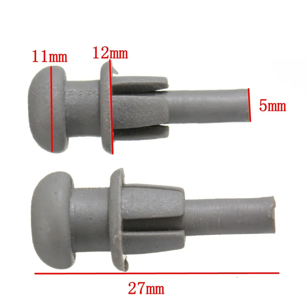 2pcs Grey Parcel Shelf Clips for Cord String for Citroen Saxo C2 C3 Xsara Picass — view 3