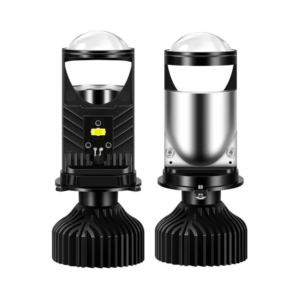 2pcs H4 LED Projector Mini Lens Auto Car LED Headlight Bulb Kit Conversion High & Low Beam 6000K Turbo Fan Car Light Lamp — view 2