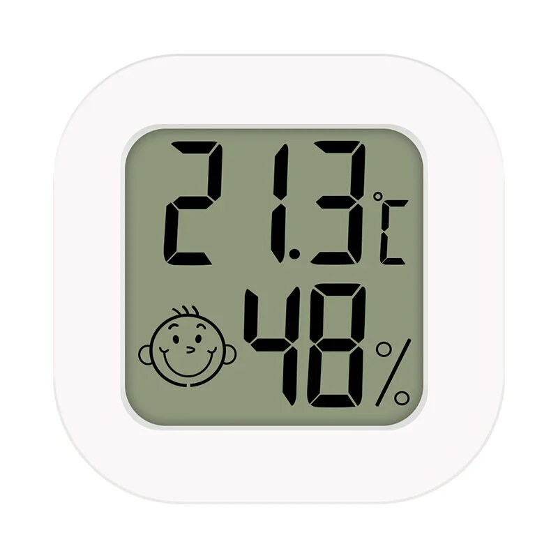 2Pcs Indoor Digital LCD Thermometer Hygrometer Electronic Temperature Humidity Meter Sensor Gauge with Air Comfort Indicator for Home Office Bedroom Living Room Bathroom School — view 3