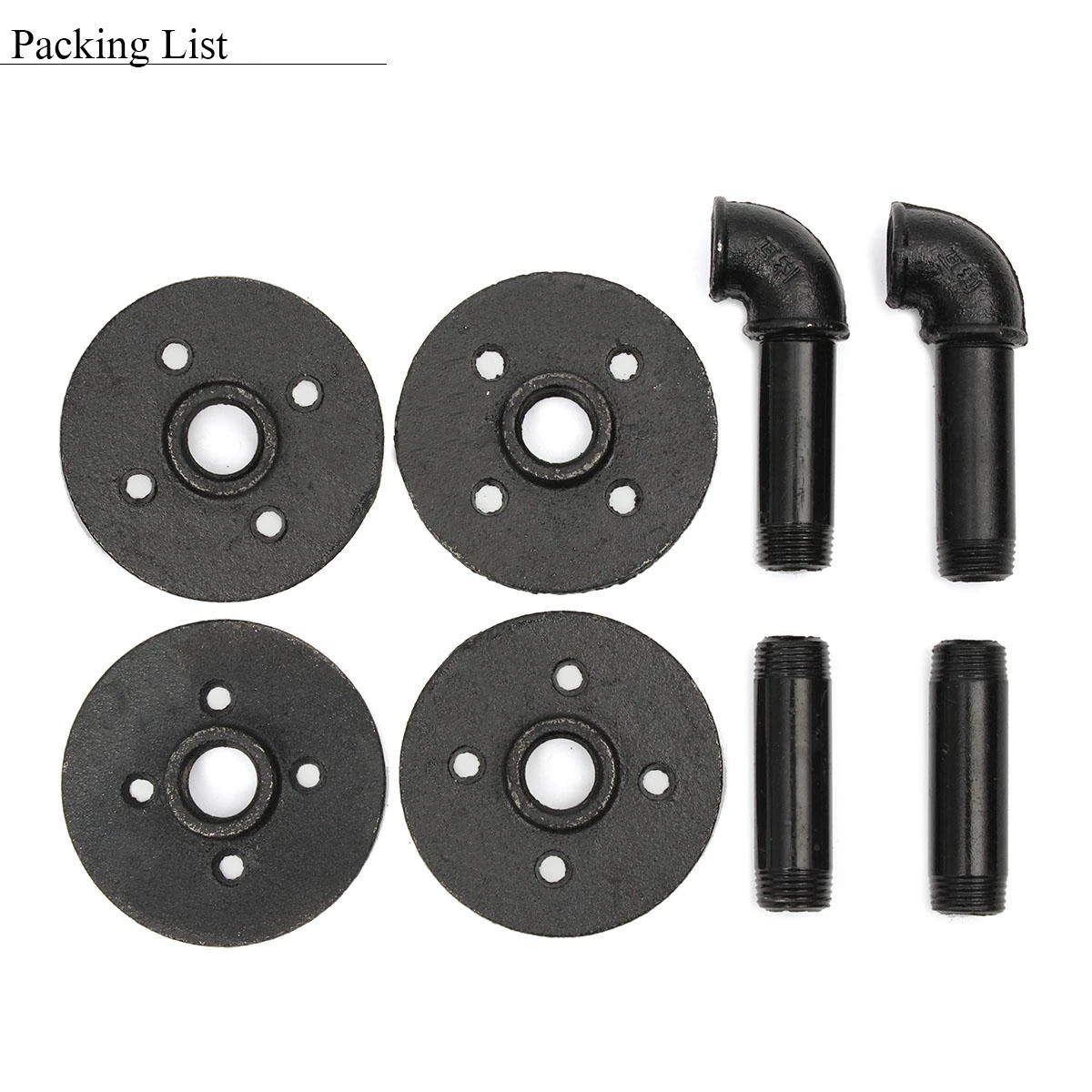 2Pcs Industrial Pipe Shelf Brackets Bookcases Holder Shelving Storage Rustic Dec — view 7