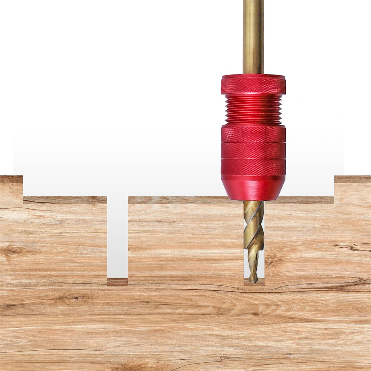 2PCS Premium Aluminum Drill Stop Set Adjustable Inner Diameter, Depth Control for Precise Drilling — view 3