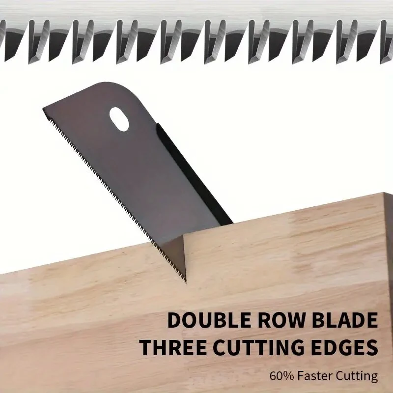 2PCS Pull Saw Set 24inch Double-Edge Saw 10/18 TPI 20inch Single-Edge Saw 14 TPI SK5 Steel Blades for Carpentry DIY Woodworking — view 7