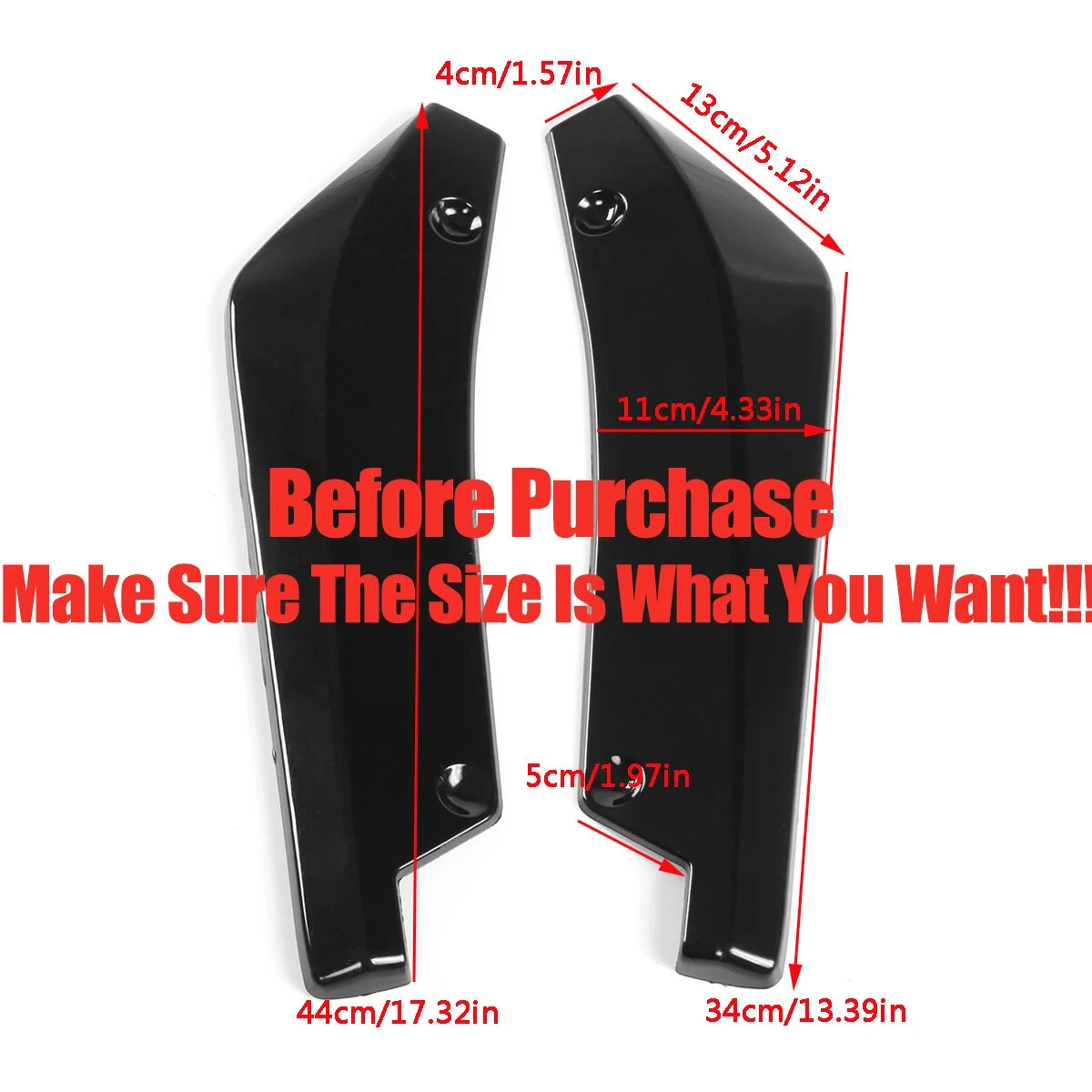 2Pcs Rear Bumper Lip Wrap Angle Diffuser Splitter Canard For BMW X5 X7 E46 E91 E90 E93 E81 E82 E87 E60 E65 — view 4