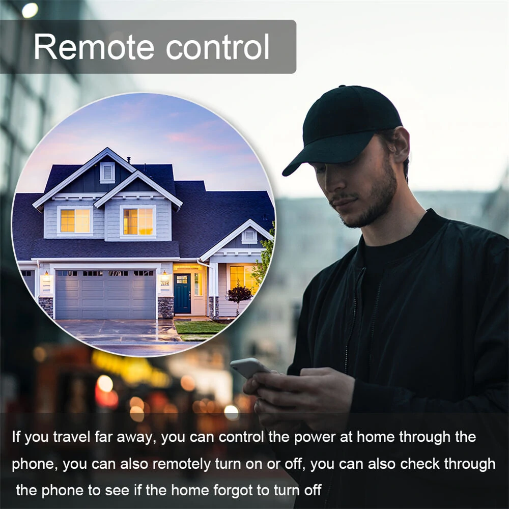 2Pcs Smart WiFi Circuit Breaker with Remote Control Voice Activation Adjustable Over Current Protection Energy Metering Easy Installation for Efficient Home Power Management — view 5
