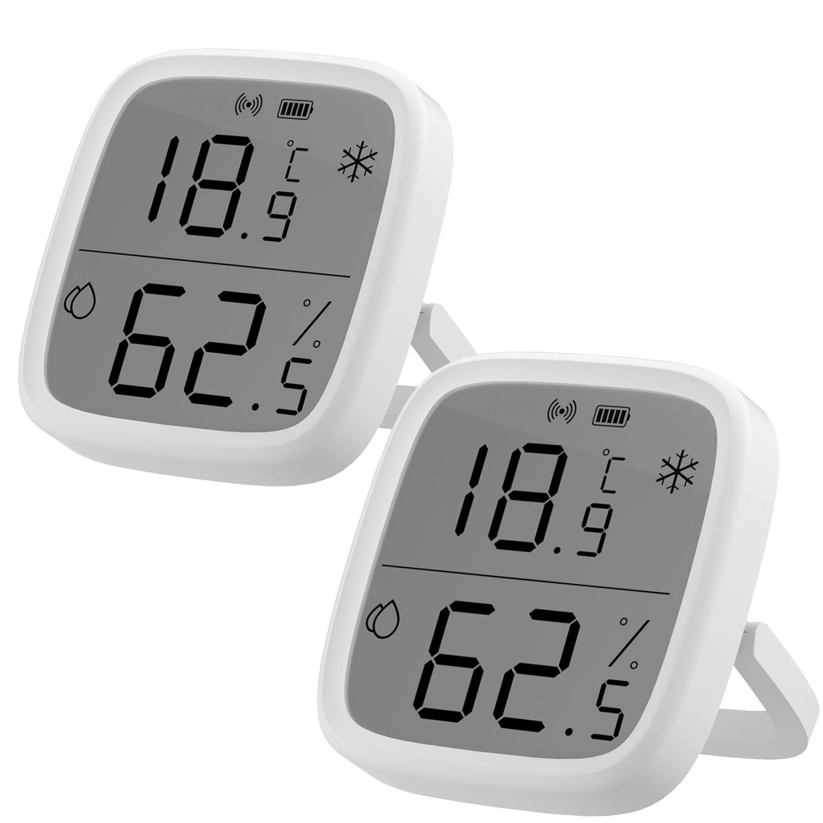2Pcs SONOFF SNZB-02D LCD Smart Temperature Humidity Sensor APP Real-time Monitoring Work with ZB Bridge-P/ ZB Dongle/ NS Panel — view 2