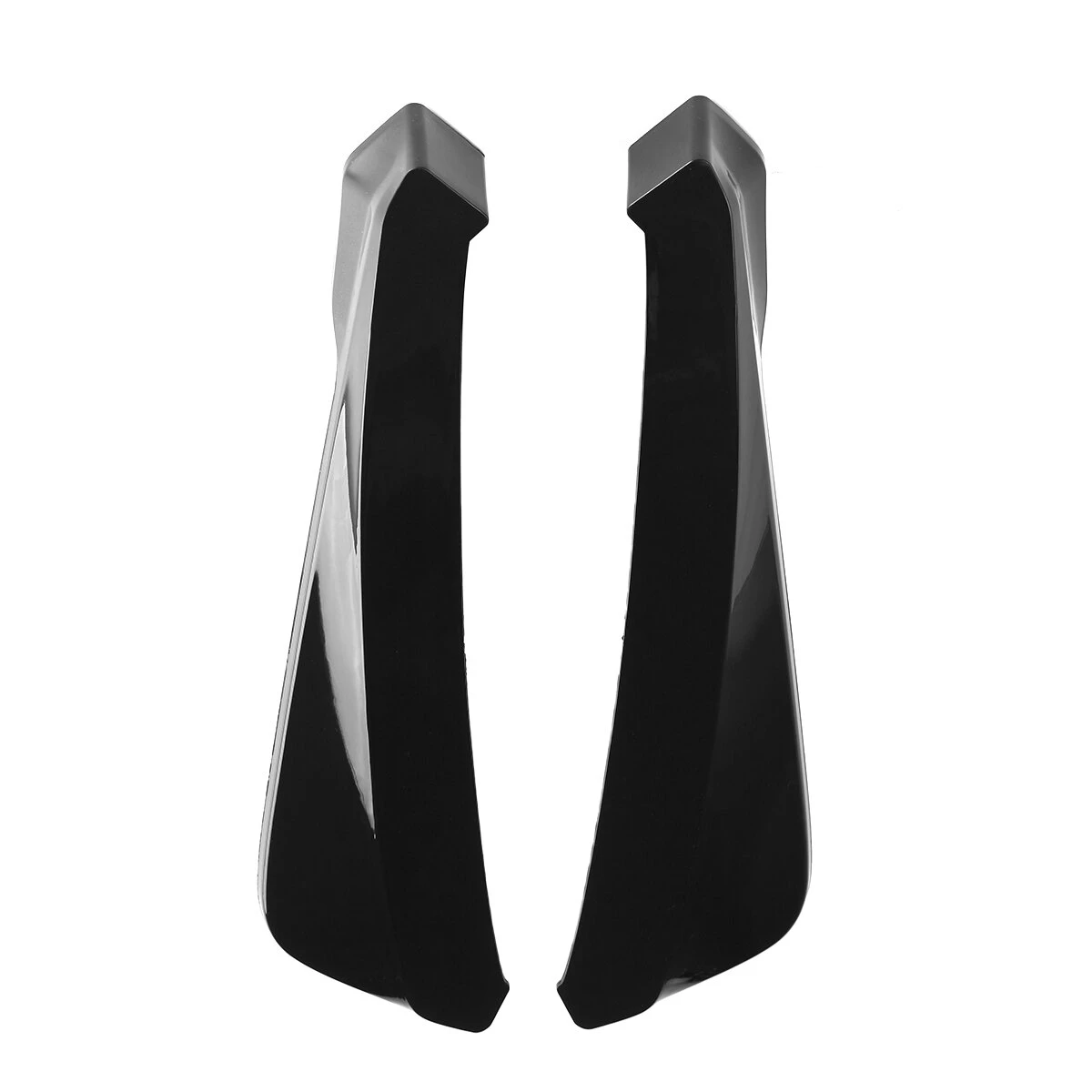 2Pcs Universal Car Black Rear Bumper Lip Wrap Angle Splitters — view 3