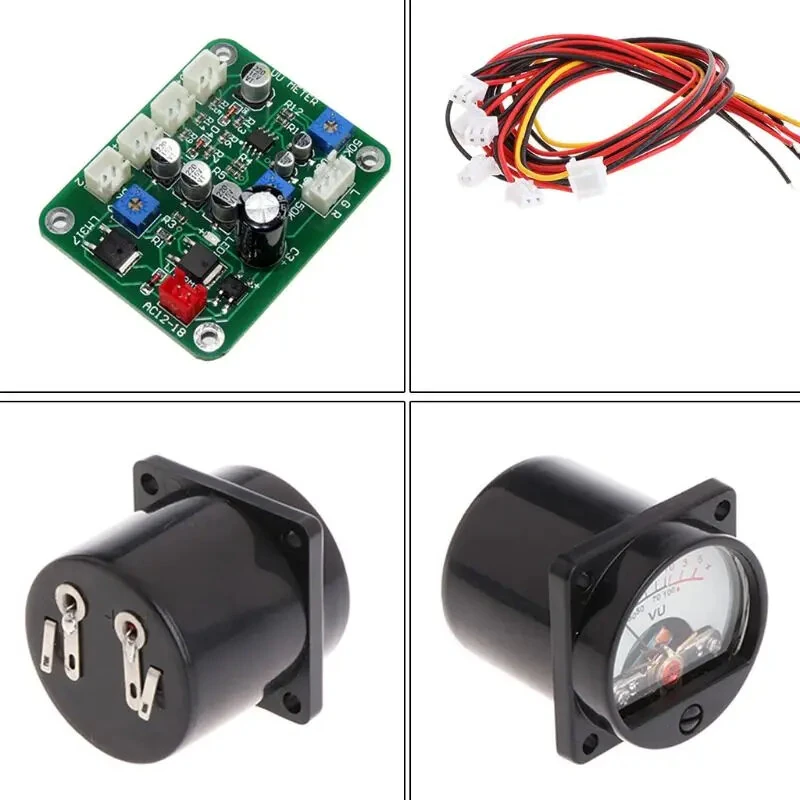 2Pcs VU Meter + 1pc Driver Board with Warm Backlight Analog VU Panel Meter Recording — view 5