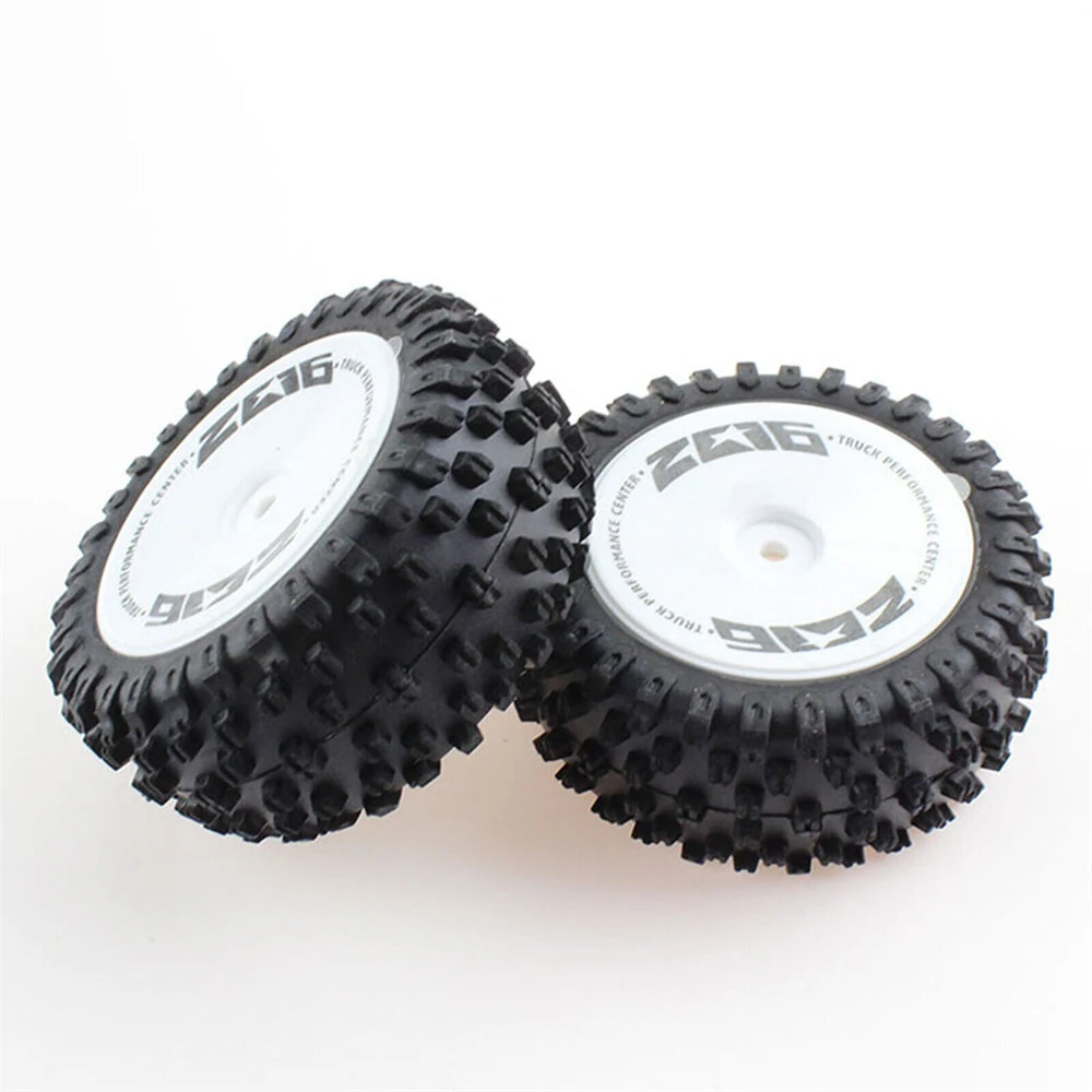 2PCS Wltoys 124007 1/12 RC Car Spare Rear Tires Wheels Rims Glued 2486 Vehicles Models Parts Accessories — view 2
