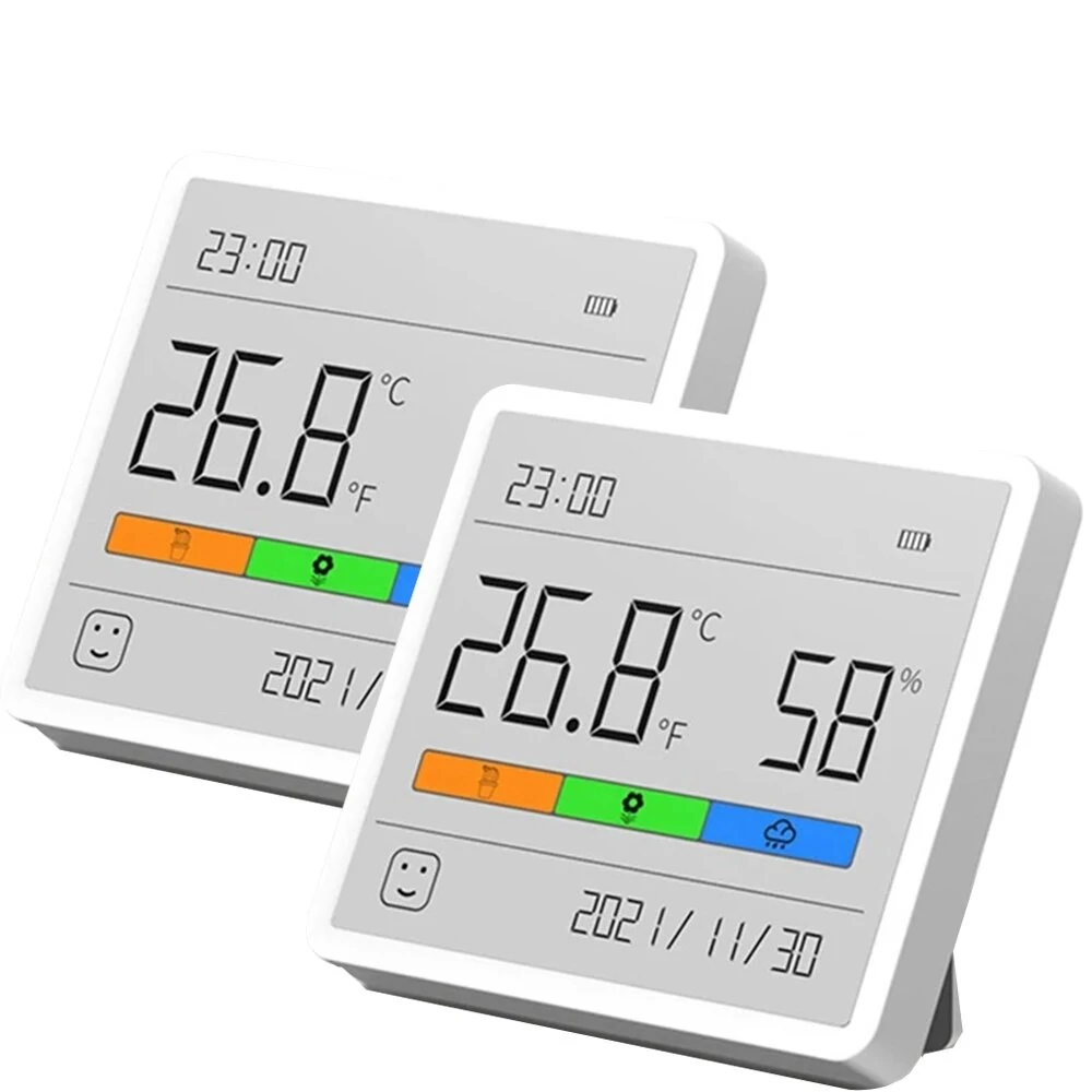 2Pcs Xiaomi DUKA Atuman Miernik Temperatury i Wilgotności Cyfrowy Termometr Higrometr Czujnik Miarodajny Stacja Pogody Zegar Dom Użytek Wewnętrzny — AtuMan