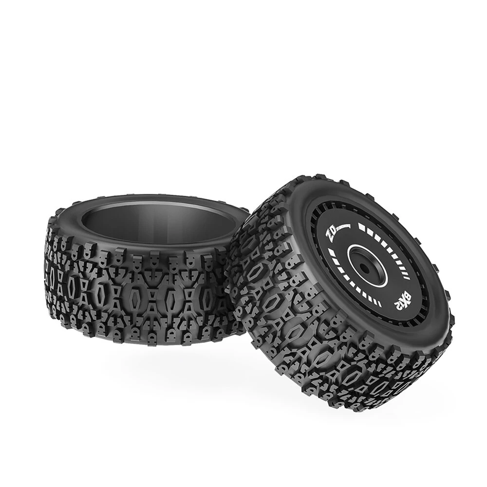 2PCS ZD Racing BX12 1/12 Brushless RC Car Parts Front Rear Tires Wheels Pre-glued Vehicles Models Spare Accessories 16109 16112 — view 2