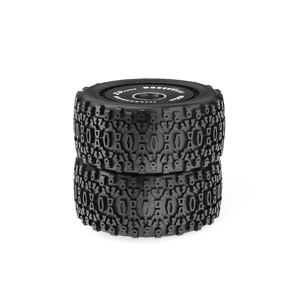 2PCS ZD Racing BX12 1/12 Brushless RC Car Parts Front Rear Tires Wheels Pre-glued Vehicles Models Spare Accessories 16109 16112 — view 3