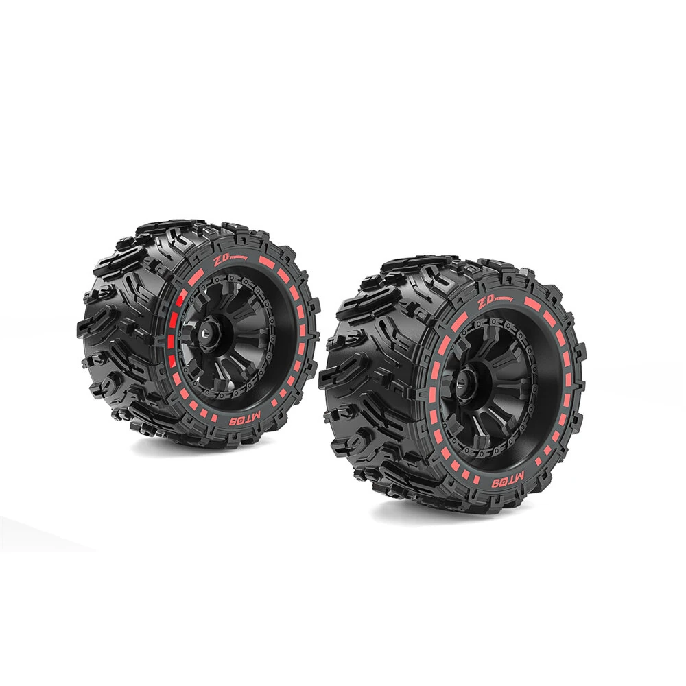 2PCS ZD Racing MT09 1/7 Brushless Monster Truck RC Car Parts Wheels Tires Wheelie Bar Assembly Vehicles Models Spare Accessories 09009 09049 — view 6