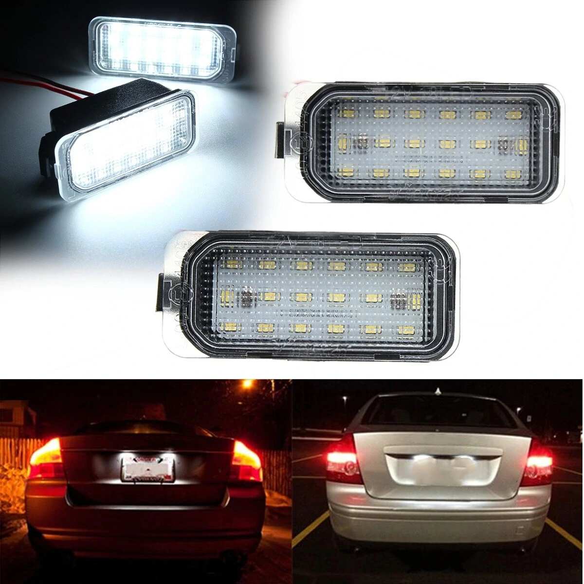 2x 18 LED Licence Number Plate Light For Ford Fiesta Focus C-Max Kug — view 2